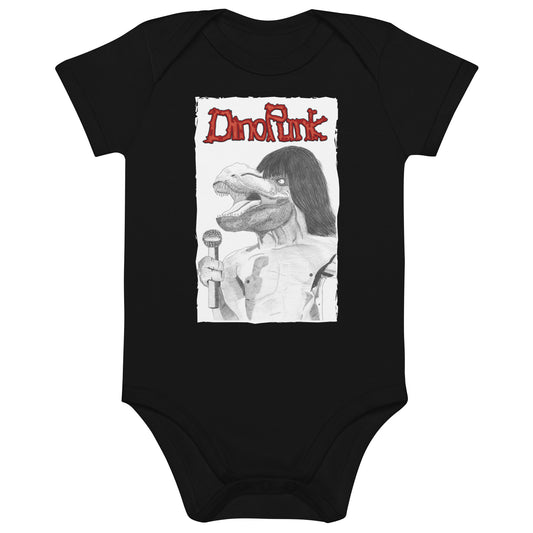 TyrIggysaurus Pop Dinopunk cotton baby bodysuit