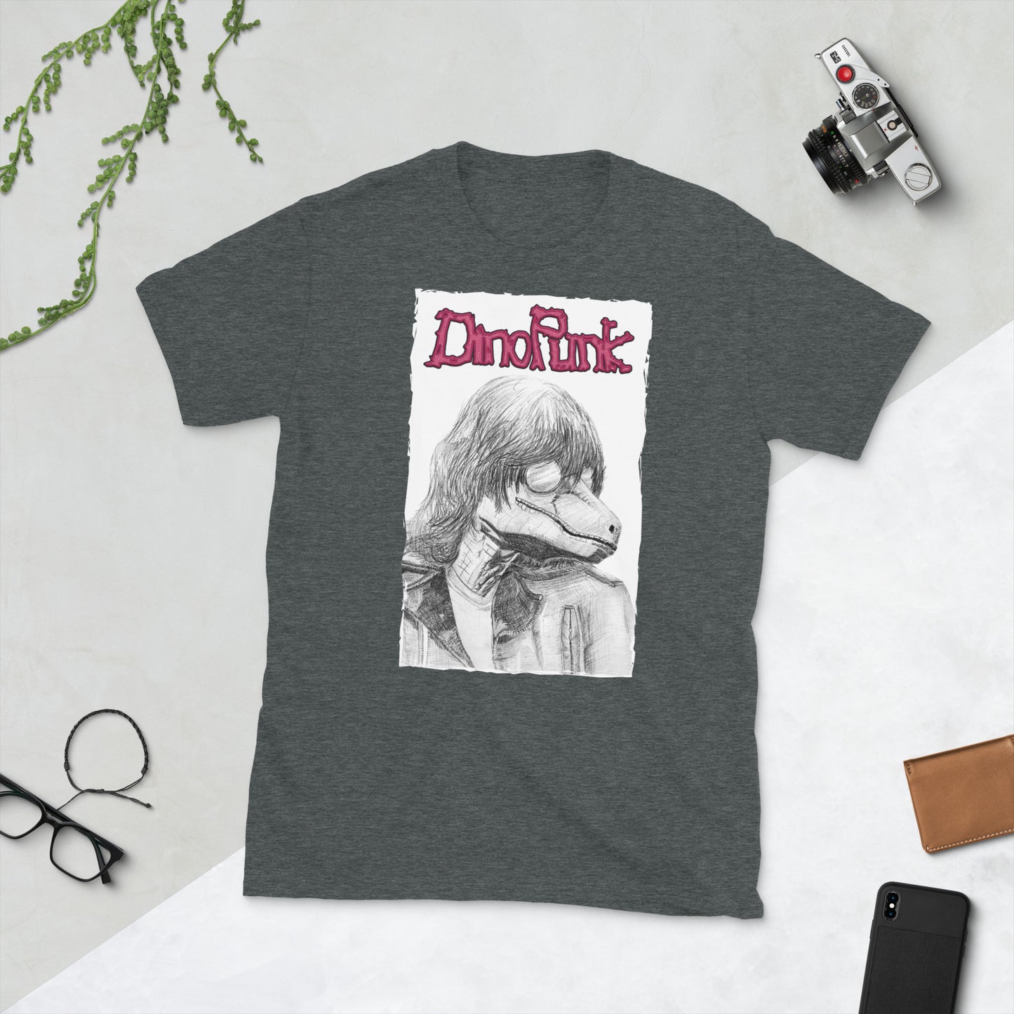 VelociRamone Short-Sleeve T-Shirt (Joey Ramone x Velociraptor)
