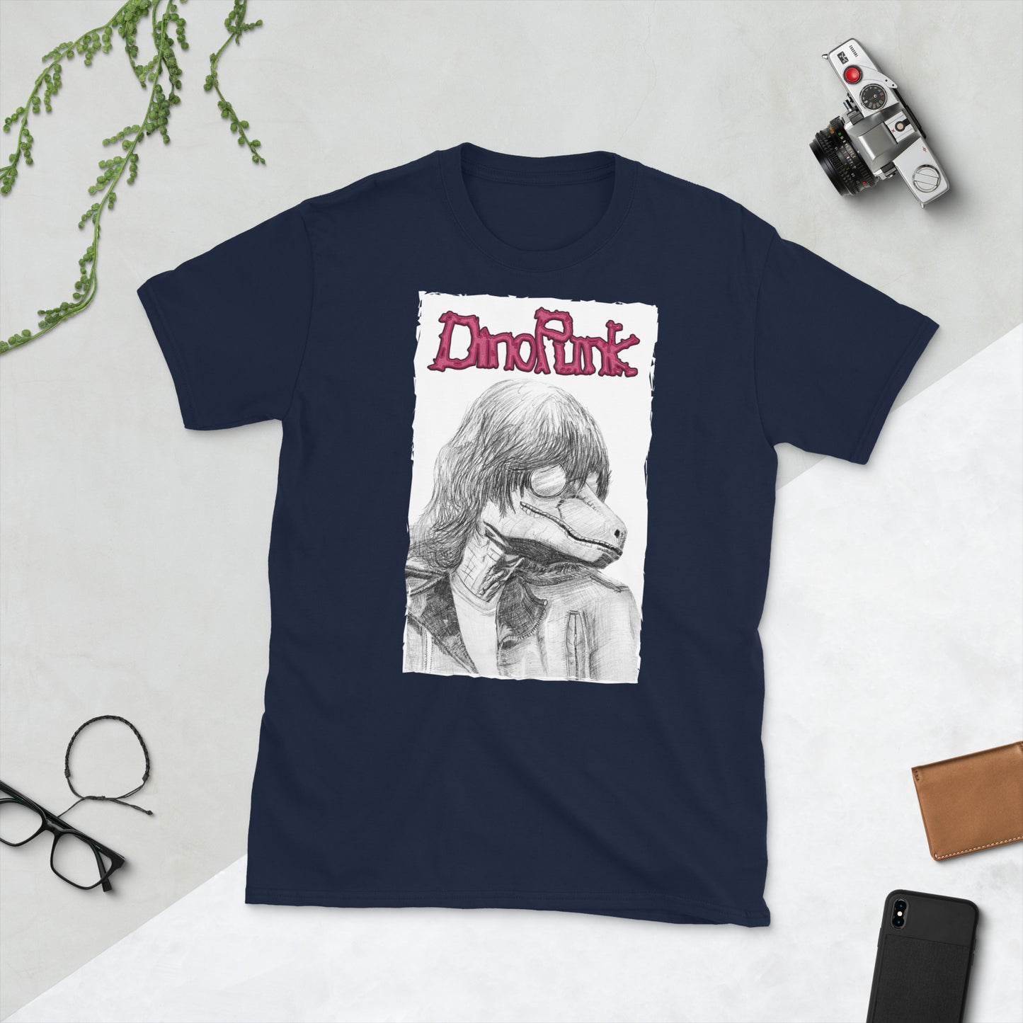 VelociRamone Short-Sleeve T-Shirt (Joey Ramone x Velociraptor)